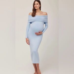 Blue bump out Alison maternity  Dress